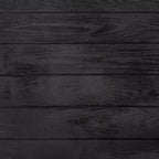 Tavolino da Esterno Sunnydaze Resistente alle Intemperie con Piano a Doghe in Finto Legno - 42 cm Quadrato - Nero