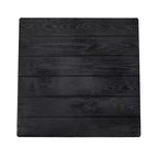 Tavolino da Esterno Sunnydaze Resistente alle Intemperie con Piano a Doghe in Finto Legno - 42 cm Quadrato - Nero