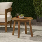 Table d'appoint d'extérieur Burrough en bois d'acacia de GDFStudio, Teck