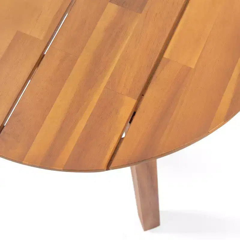 Table d'appoint d'extérieur Burrough en bois d'acacia de GDFStudio, Teck