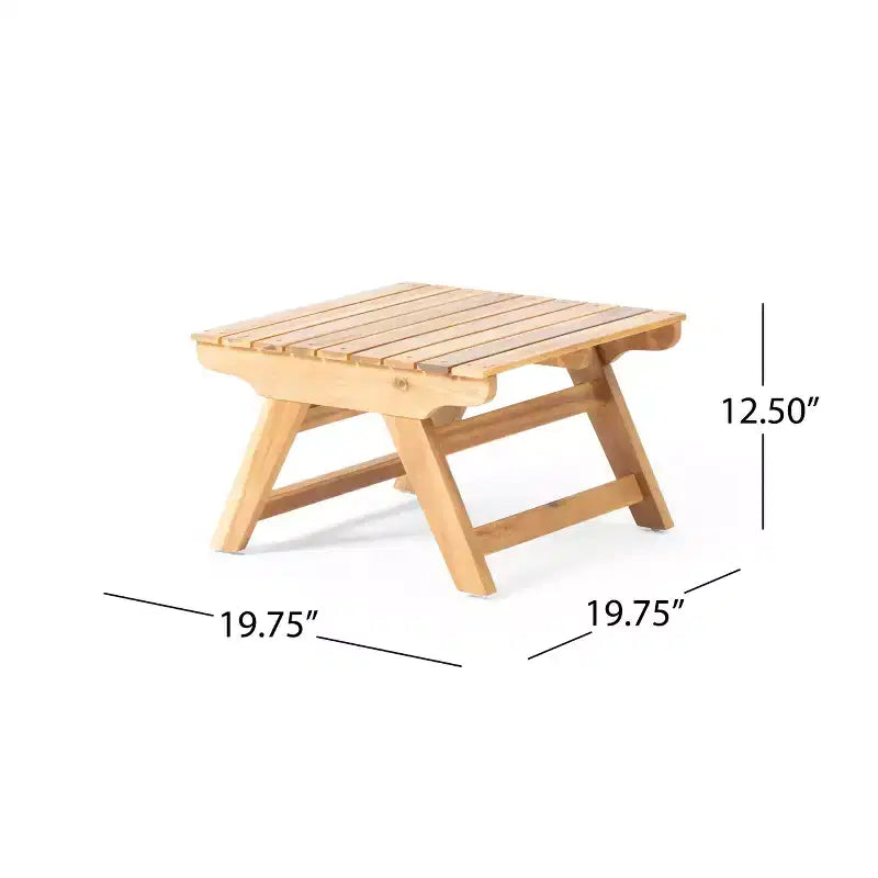 Table d'appoint d'extérieur Christopher Knight Home Sedona en bois d'acacia