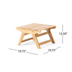 Table d'appoint d'extérieur Christopher Knight Home Sedona en bois d'acacia
