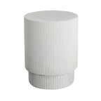 Christopher Knight Home Hamid Table d'appoint cylindrique minimaliste nervurée en béton léger