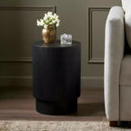 Christopher Knight Home Hamid Table d'appoint cylindrique minimaliste nervurée en béton léger