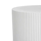 Christopher Knight Home Hamid Table d'appoint cylindrique minimaliste nervurée en béton léger