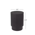 Christopher Knight Home Hamid Table d'appoint cylindrique minimaliste nervurée en béton léger