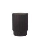 Christopher Knight Home Hamid Table d'appoint cylindrique minimaliste nervurée en béton léger