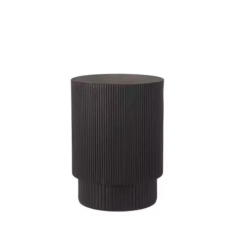 Christopher Knight Home Hamid Table d'appoint cylindrique minimaliste nervurée en béton léger