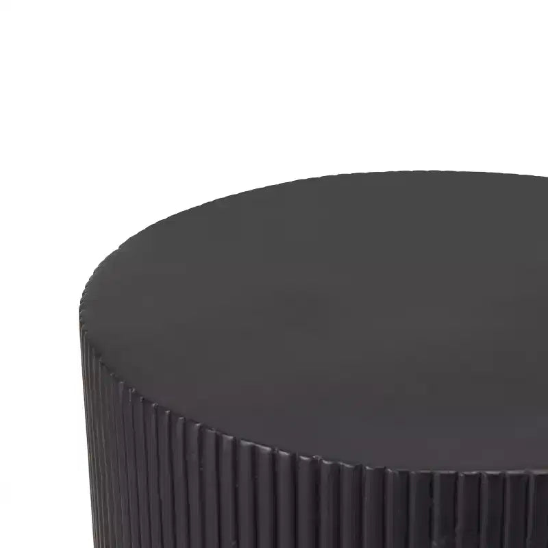 Christopher Knight Home Hamid Table d'appoint cylindrique minimaliste nervurée en béton léger