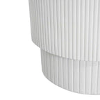 Christopher Knight Home Hamid Table d'appoint cylindrique minimaliste nervurée en béton léger