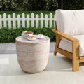 Christopher Knight Home Susie Outdoor Modern Barrel Lightweight Concrete Side Table