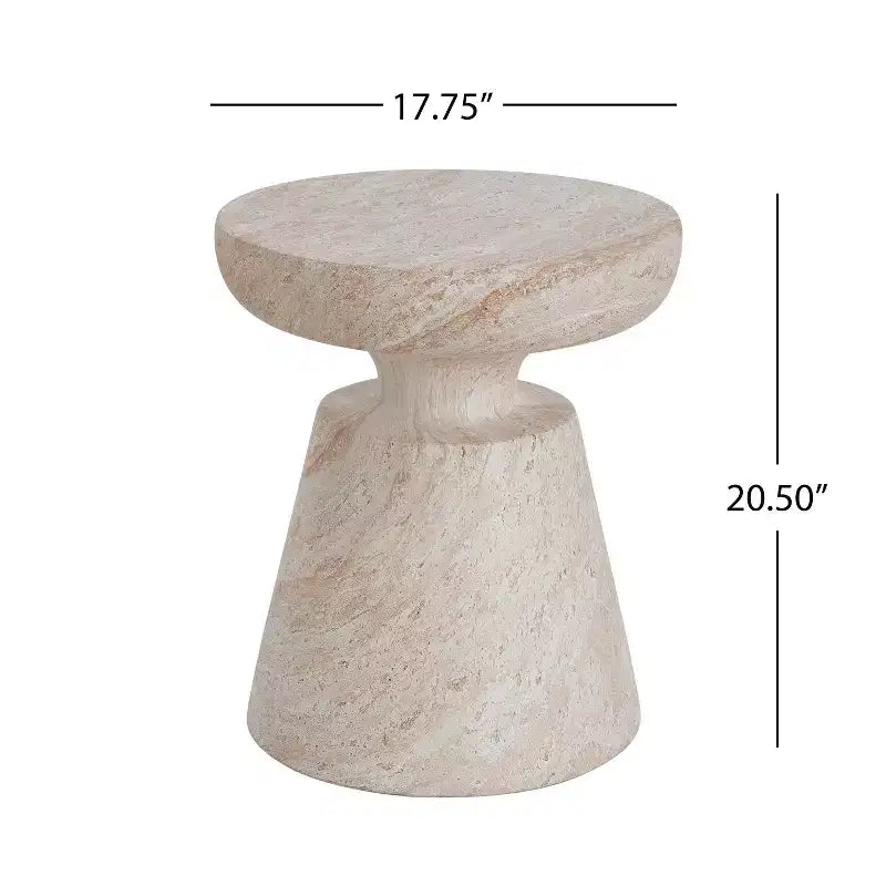 Christopher Knight Home Selene Tavolino da Esterno Moderno in Calcestruzzo Leggero con Base a Piedistallo