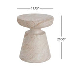 Christopher Knight Home Selene Tavolino da Esterno Moderno in Calcestruzzo Leggero con Base a Piedistallo