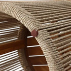 Tables d'appoint et bouts de canapé ronds en bois d'acacia avec côtés en corde LuxenHome Outdoor
