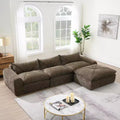 Whisen 116 Modular 4-Seat Sofa Bed, Spacious Foam Filled, Elderly/Baby Safe, No Assembly, Free Combination