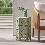 Christopher Knight Home Eliana Indoor/Outdoor 12 Inch Sunburst Iron Side Table