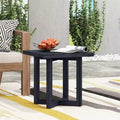 Christopher Knight Home Winona Outdoor Rustic Slat Panel Acacia Wood Square End Table with Criss-Cross Base