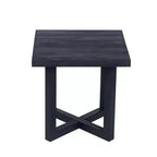 Christopher Knight Home Winona Tavolino da Esterno Quadrato Rustico con Pannello a Doghe in Legno di Acacia e Base a Croce