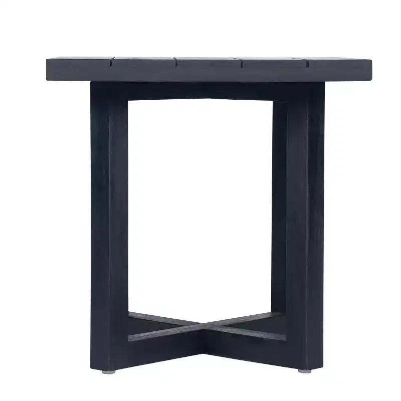 Christopher Knight Home Winona Tavolino da Esterno Quadrato Rustico con Pannello a Doghe in Legno di Acacia e Base a Croce