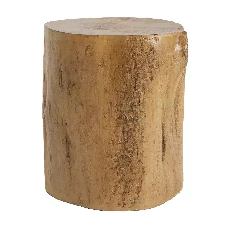 Christopher Knight Home Dorothy Tavolino d'Appoggio da Esterno in Legno Intagliato a Mano a Forma di Ceppo, in Cemento Leggero