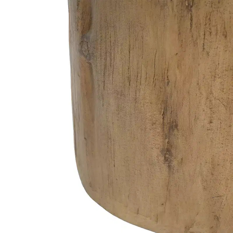 Christopher Knight Home Dorothy Tavolino d'Appoggio da Esterno in Legno Intagliato a Mano a Forma di Ceppo, in Cemento Leggero