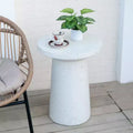Christopher Knight Home Nikolai Outdoor Handcrafted Lightweight Concrete Side Table