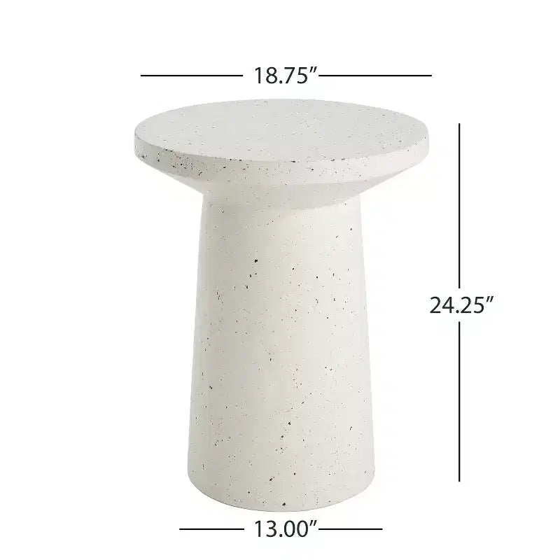Christopher Knight Home Nikolai Table d'appoint d'extérieur en béton léger fabriqué à la main