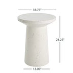 Christopher Knight Home Nikolai Table d'appoint d'extérieur en béton léger fabriqué à la main