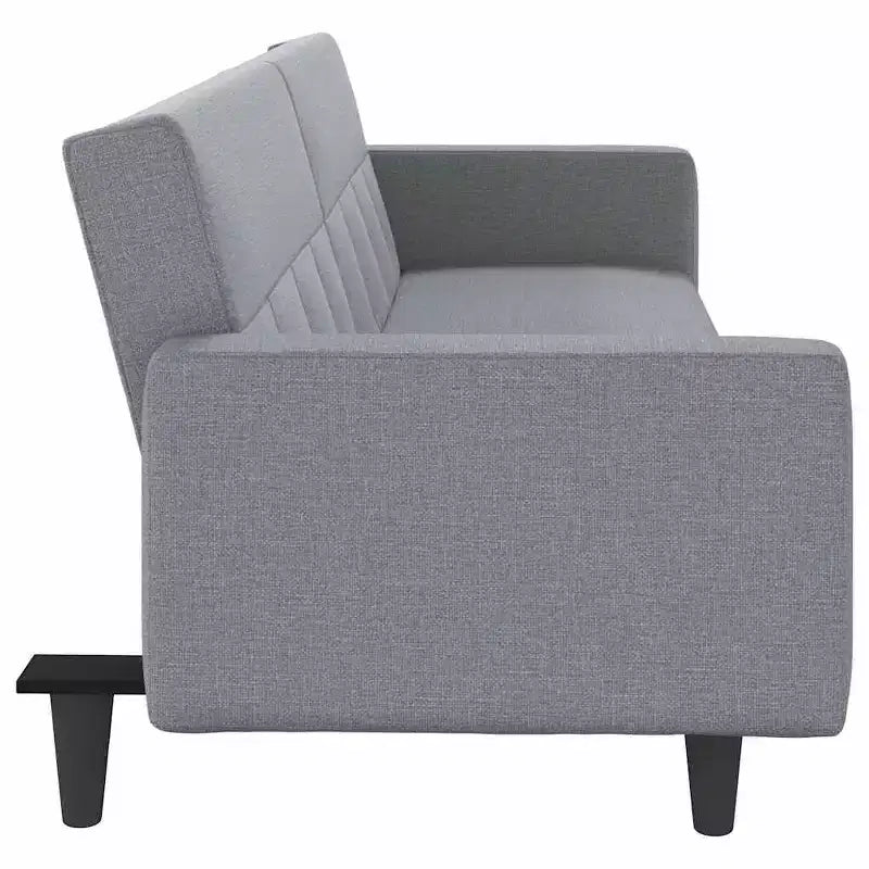 vidaXL Divano letto Divanetto Convertibile con Cuscini per Studio Tessuto - Grigio Chiaro