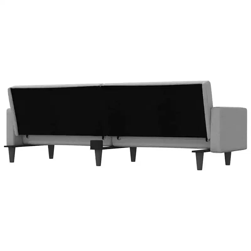 vidaXL Divano letto Divanetto Convertibile con Cuscini per Studio Tessuto - Grigio Chiaro