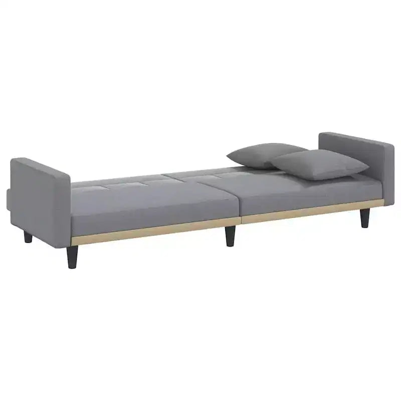 vidaXL Divano letto Divanetto Convertibile con Cuscini per Studio Tessuto - Grigio Chiaro