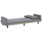 vidaXL Divano letto Divanetto Convertibile con Cuscini per Studio Tessuto - Grigio Chiaro