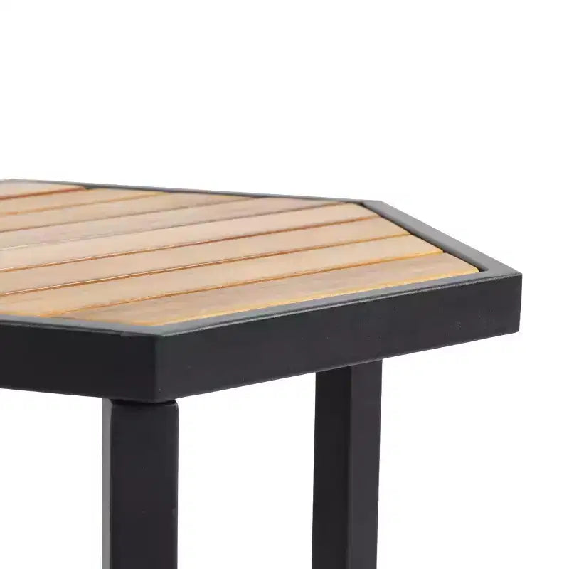 Christopher Knight Home Nahanni, table d'appoint d'extérieur industrielle en bois d'acacia et fer, teck/noir