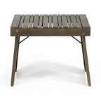 GDFStudio Karyme Table d'appoint pliante d'extérieur en bois d'acacia avec plateau à lattes