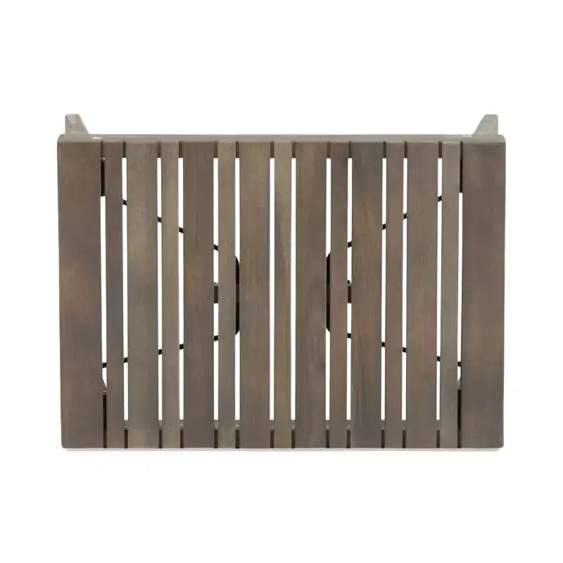 GDFStudio Karyme Table d'appoint pliante d'extérieur en bois d'acacia avec plateau à lattes