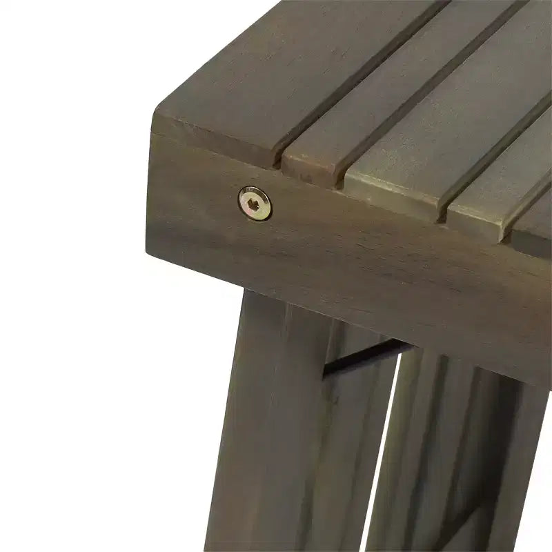 GDFStudio Karyme Table d'appoint pliante d'extérieur en bois d'acacia avec plateau à lattes