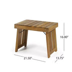 GDFStudio Karyme Table d'appoint pliante d'extérieur en bois d'acacia avec plateau à lattes
