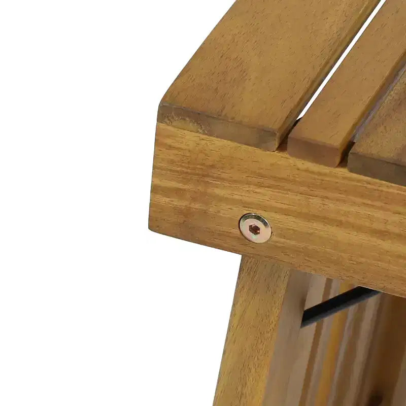 GDFStudio Karyme Table d'appoint pliante d'extérieur en bois d'acacia avec plateau à lattes