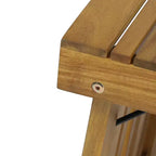 GDFStudio Karyme Table d'appoint pliante d'extérieur en bois d'acacia avec plateau à lattes