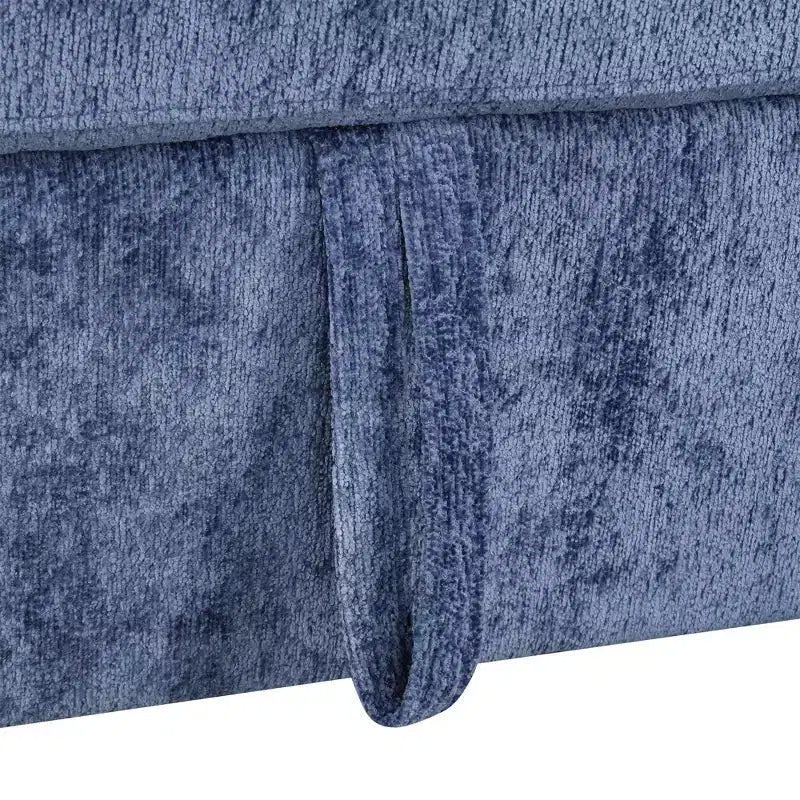 Divano letto a L modulare da 120,5" con letto estraibile, contenitore e portabicchieri, sezionale reversibile per soggiorno moderno