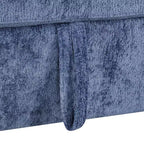 Divano letto a L modulare da 120,5" con letto estraibile, contenitore e portabicchieri, sezionale reversibile per soggiorno moderno