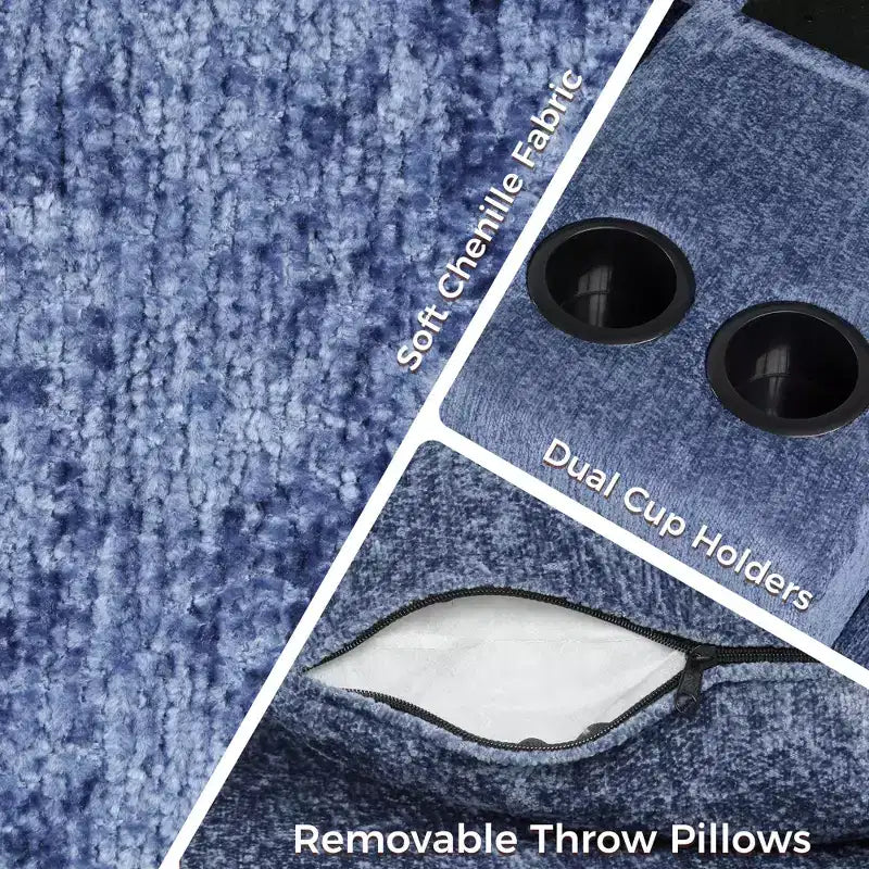 Divano letto a L modulare da 120,5" con letto estraibile, contenitore e portabicchieri, sezionale reversibile per soggiorno moderno