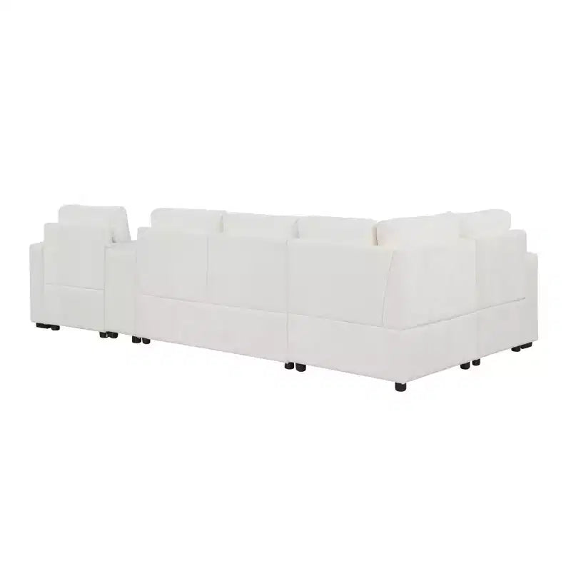 Divano letto a L modulare da 120,5" con letto estraibile, contenitore e portabicchieri, sezionale reversibile per soggiorno moderno