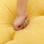 Divano componibile a L 110,6" con pouf - Rivestimento in velluto, tasche portaoggetti e configurazioni regolabili