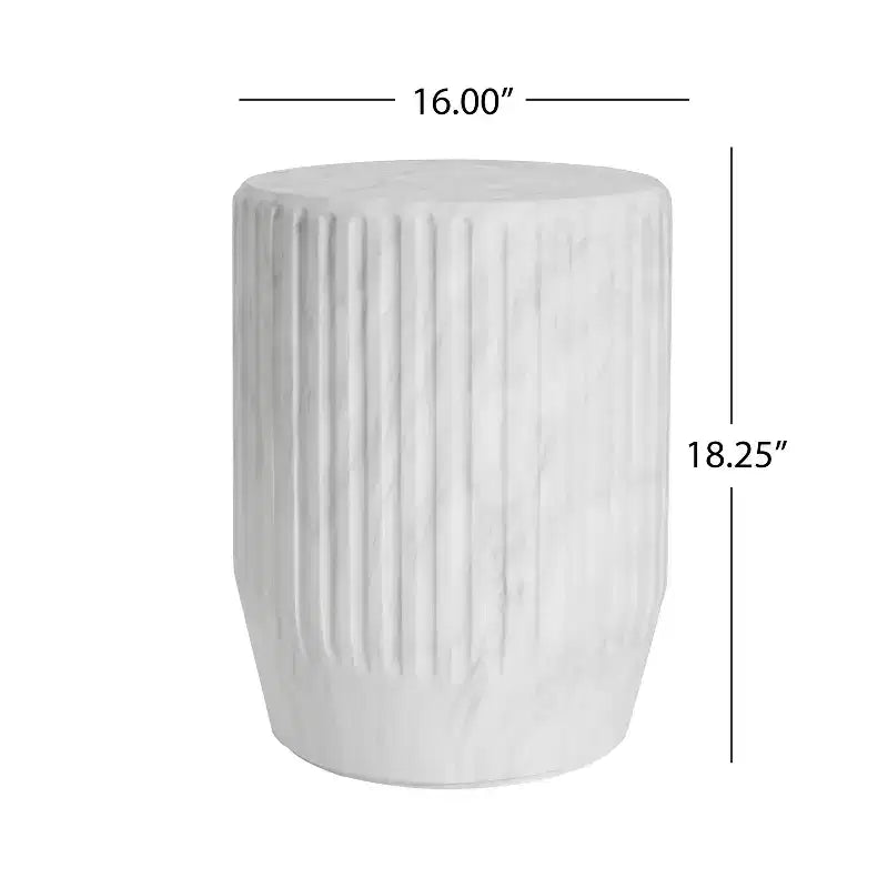 Christopher Knight Home Hava Table d'appoint d'extérieur moderne multifonction en béton léger sculpté