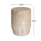 Christopher Knight Home Hava Table d'appoint d'extérieur moderne multifonction en béton léger sculpté