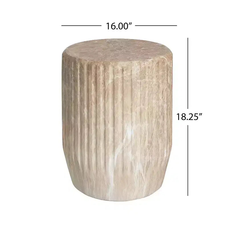 Christopher Knight Home Hava Table d'appoint d'extérieur moderne multifonction en béton léger sculpté