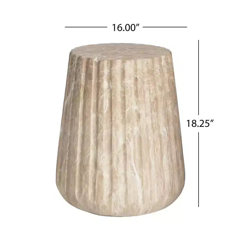 Christopher Knight Home Hazel Table d'appoint d'extérieur moderne polyvalente en béton léger