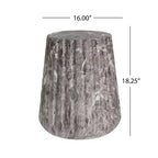 Christopher Knight Home Hazel Table d'appoint d'extérieur moderne polyvalente en béton léger