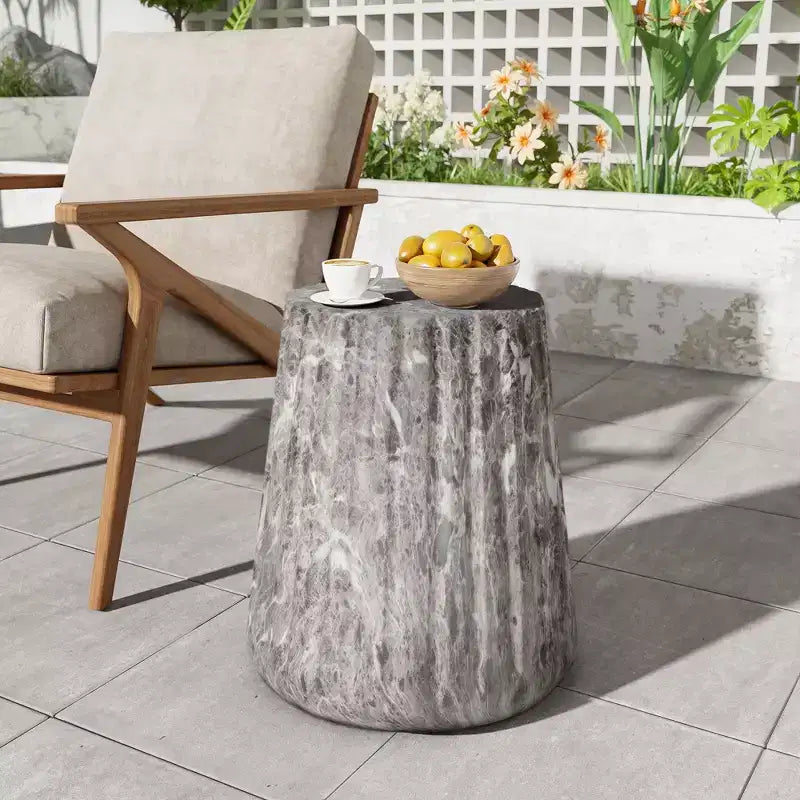 Christopher Knight Home Hazel Outdoor Modern Versatile Lightweight Concrete Side Table